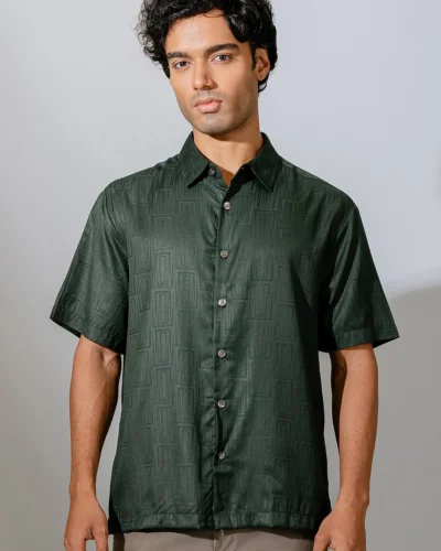 Occult Regular Fit Shirt | Emerald Green