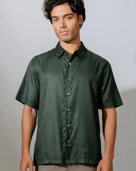 Occult Regular Fit Shirt | Emerald Green