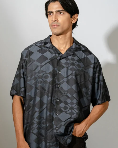 Occult Havana Cuban Shirt  | Cobalt Blue