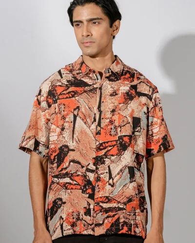 Occult Havana Cuban Shirt | Peach