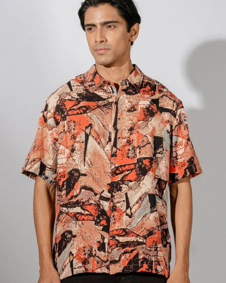 Occult Havana Cuban Shirt | Peach