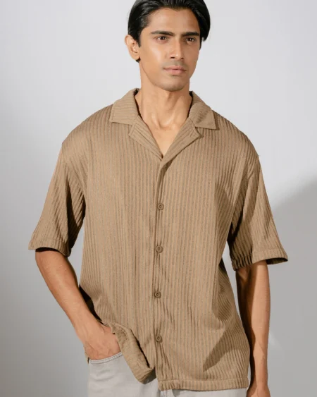 Occult Havana Cuban Shirt | Mocha