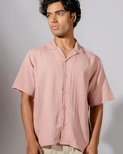 Occult Havana Cuban Shirt  | Peach Blush