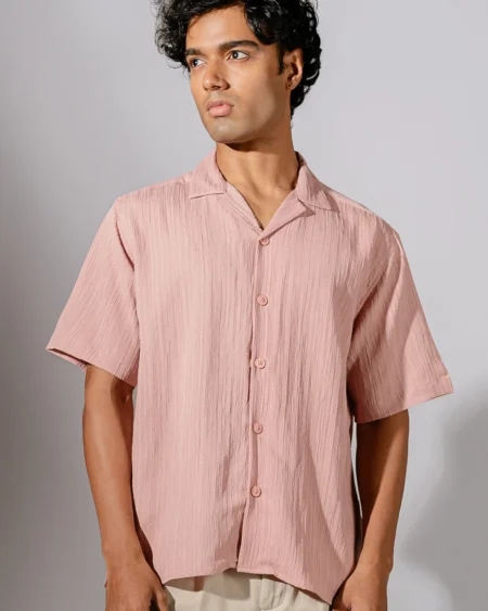 Occult Havana Cuban Shirt  | Peach Blush