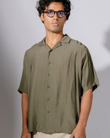 Occult Havana Cuban Shirt | Olive Green