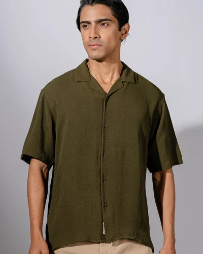 Occult Havana Cuban Shirt | Army Green