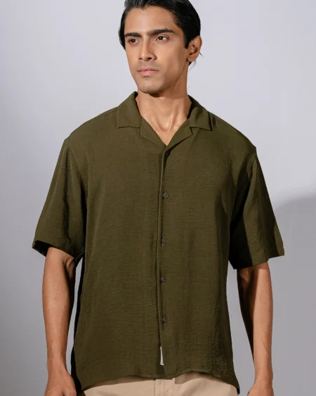 Occult Havana Cuban Shirt | Army Green