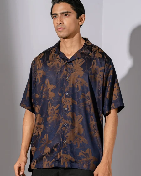 Occult Havana Cuban Shirt | Yale Blue