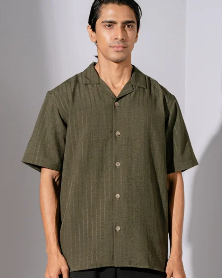Occult Havana Cuban Shirt | Army Green