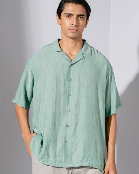Occult Havana Cuban Shirt | Teal
