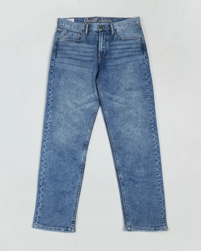 Cotton stretch relaxed fit 5 pocket jeans