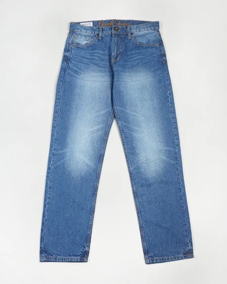 Cotton stretch relaxed fit 5 pocket jeans