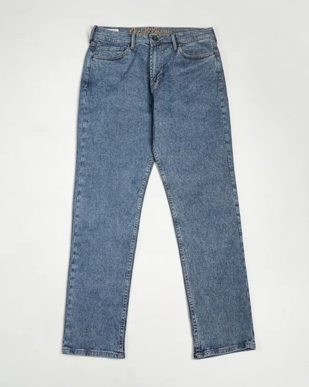 Cotton stretch relaxed fit 5 pocket jeans