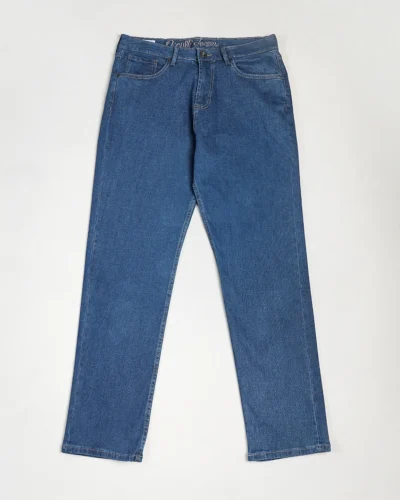 Cotton stretch relaxed fit 5 pocket jeans
