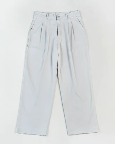 Female Bottom Wide Hem Details Straight Fit Pant | Grey