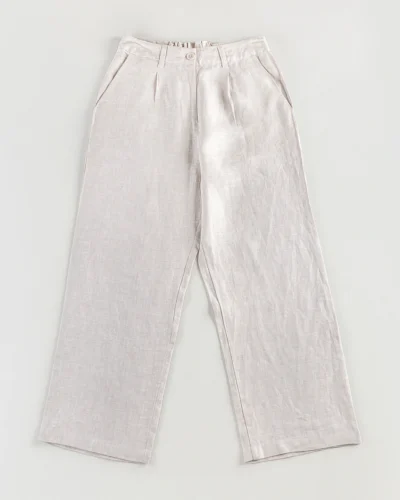 Female Bottom Wide Hem Details Loose Fit Pant | Beige