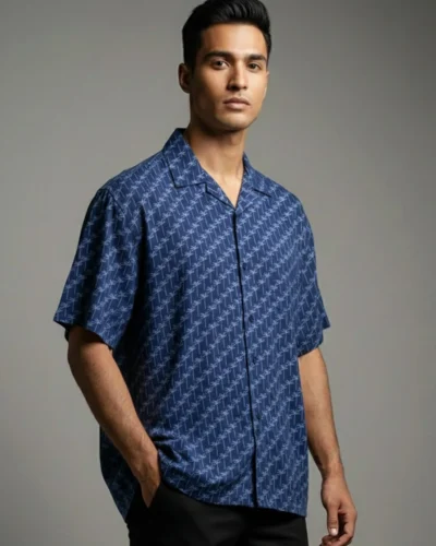 Occult Havana Cuban Shirt | Blue