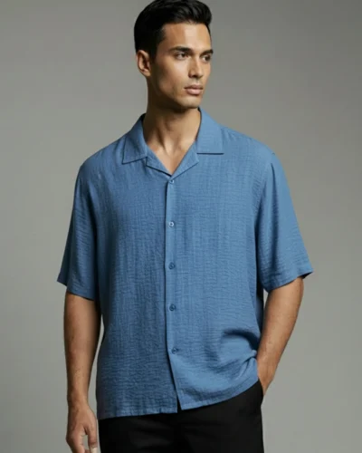 Occult Havana Cuban Shirt | Royal Blue