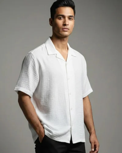 Occult Havana Cuban Shirt | White