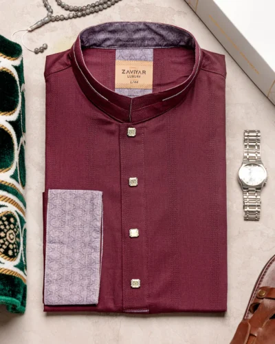 Zaviyar Premium Panjabi | Sangria