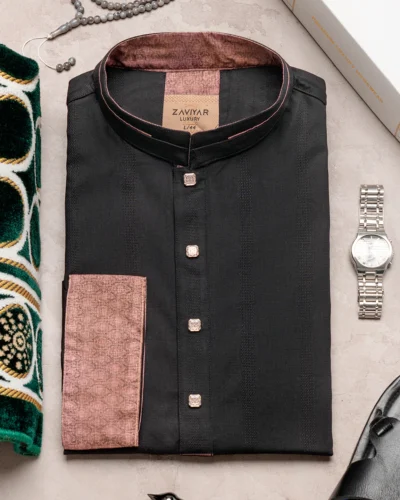 Zaviyar Premium Panjabi | Black