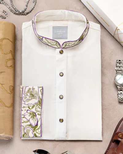 Zaviyar Premium Panjabi | Off White