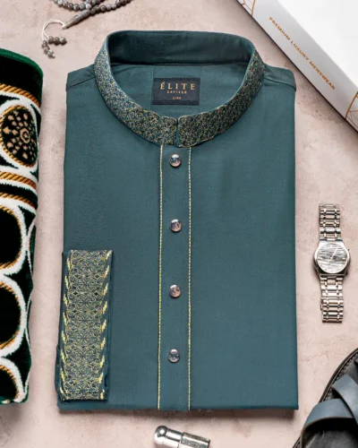 Zaviyar Premium Panjabi | Teal