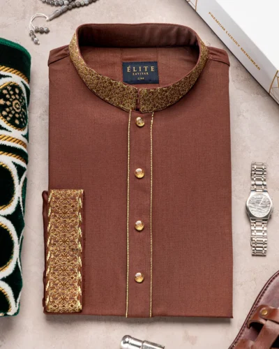 Zaviyar Premium Panjabi | Plum