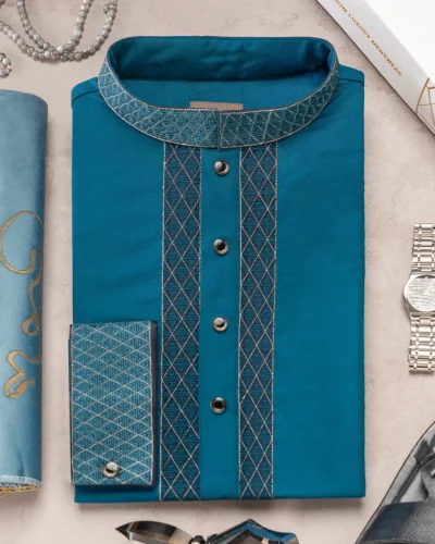 Zaviyar Premium Panjabi | Caprie Blue