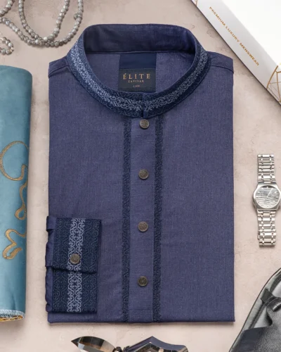 Zaviyar Premium Panjabi |  Navy Blue