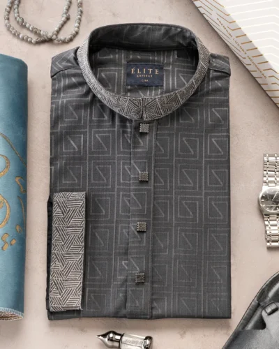 Zaviyar Premium Panjabi | Charcoal
