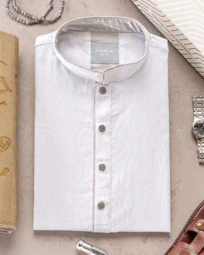 Zaviyar Premium Panjabi | White
