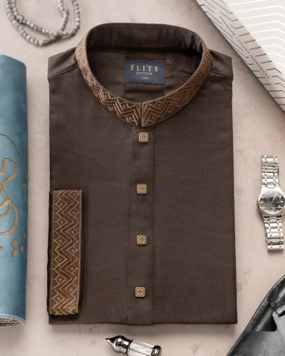 Zaviyar Premium Panjabi | Chocolate Truffle