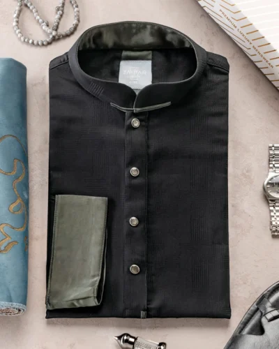 Zaviyar Premium Panjabi | Black