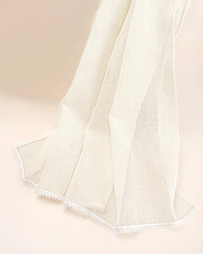 Premium Cotton Blend Dupatta | White