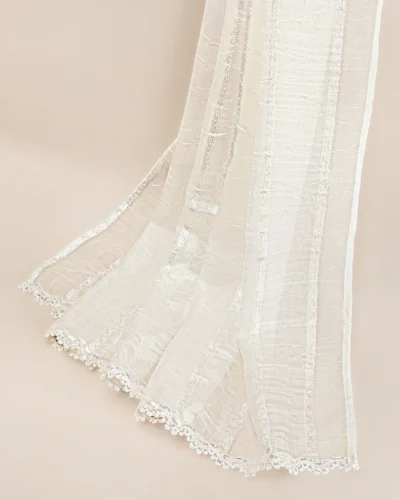 Premium Organza Dupatta | Cream White