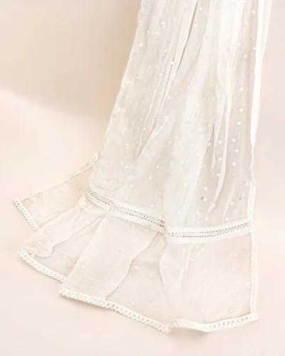 Premium Chiffon Georgette Dupatta | Bright White