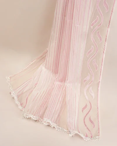 Premium Organza Dupatta | Ghost White