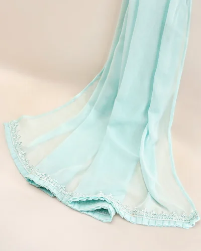 Premium Fine Georgette Dupatta | Light Sky Blue