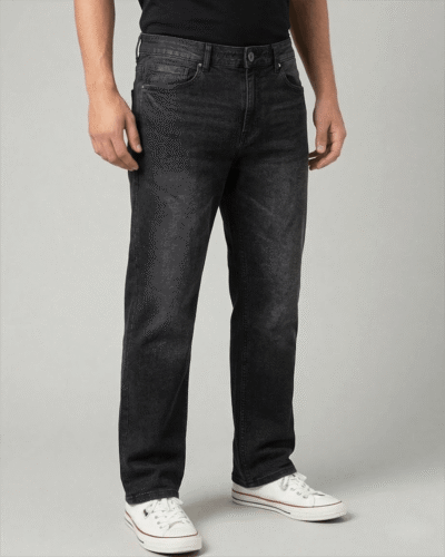 Cotton stretch relaxed fit 5 pocket jeans