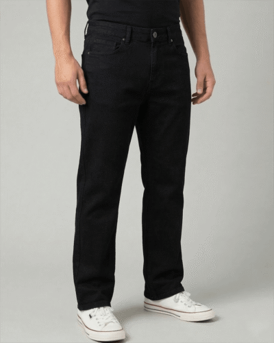 Cotton stretch relaxed fit 5 pocket jeans