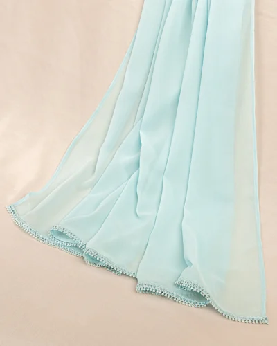 Premium Georgette Dupatta | Light Syan