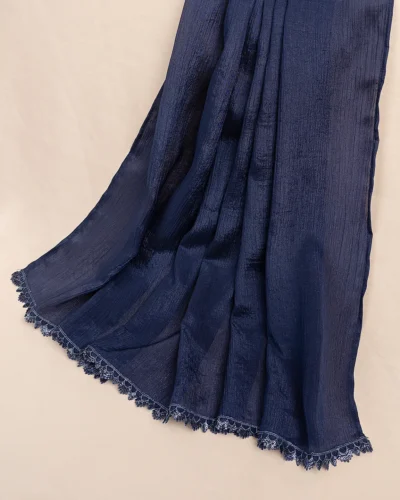 Premium Crepe Georgette Dupatta | Navy Classic