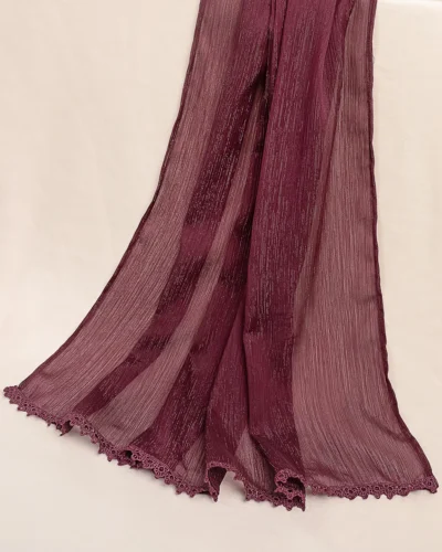 Premium Sheer Georgette Dupatta | Burgundy Maroon