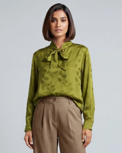 Female Loose Fit Casual Top | Olive Green