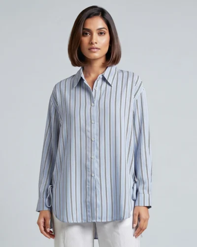 Female Oversized Fit Casual Top | Tropical Blue