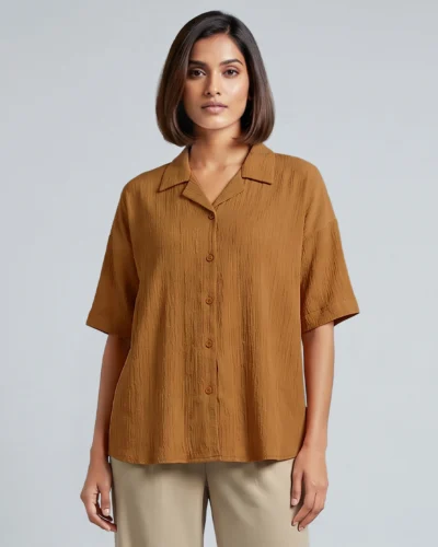 Female Loose Fit Casual Top | Copper