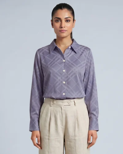 Female Loose Fit Casual Top | Skyway Blue