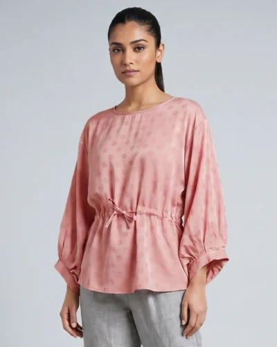 Female Loose Fit Casual Top | Pale Pink