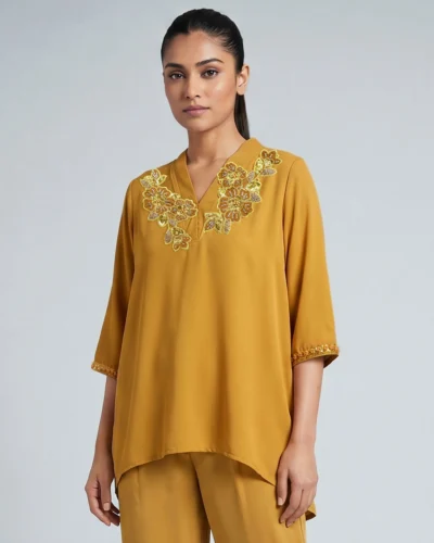Female Loose Fit Casual Top | Olive Green 